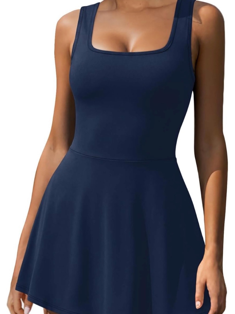 Women's Athletic Dress with Built-in Shorts & Pockets